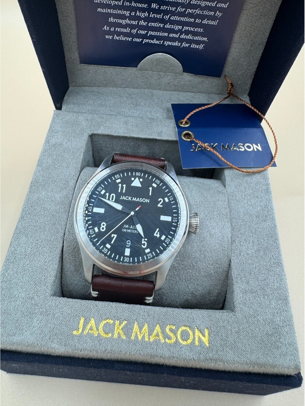 Jack Mason Watch JM-A101-002 Men's Regular Import Brown with Box Stainless Steel
